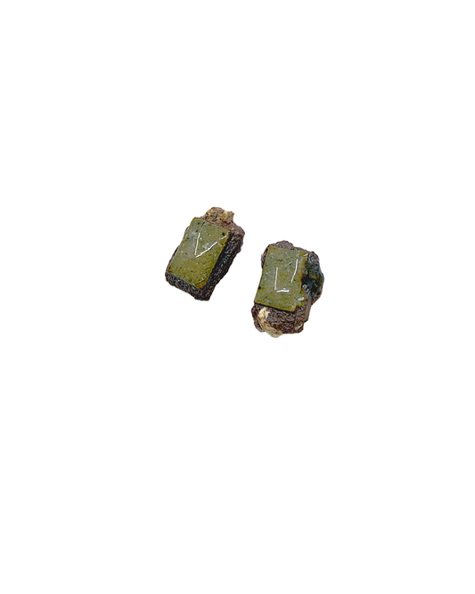MISA. CO | ‘Glazed Ceramic Stud Earrings #3’ | Smoke-fired / Japanese Clay / Surgical stainless steel fittings