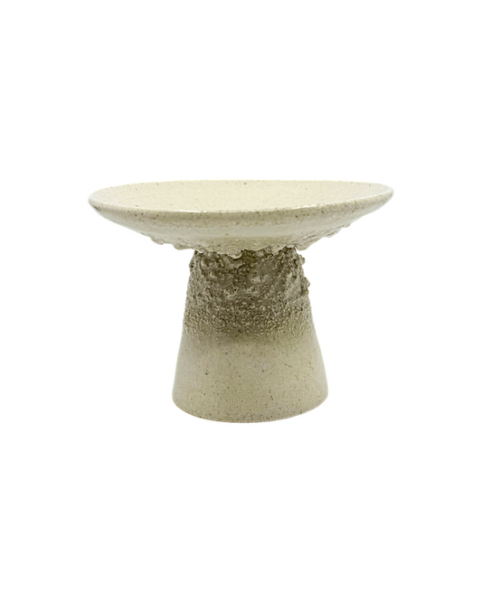MISA. CO | ‘High-stand Ceramic Plate – Reversible’ |  Japanese Clay (White)