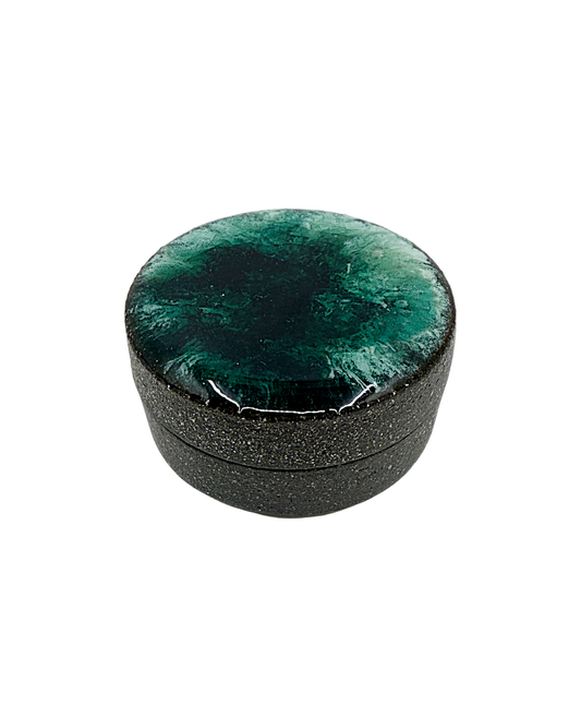 MISA. CO | ‘Deep Sea - Ceramic Jewellery Box' | Turquoise Glaze / Crystalline Glaze / Japanese Clay (Black)