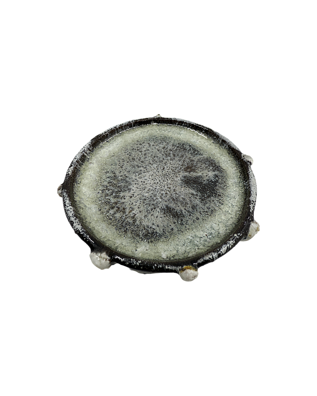 MISA. CO | ‘Ceramic Quartz Jewelry Plate’ | Crystalline Glaze / Japanese Clay (Black) / Resin
