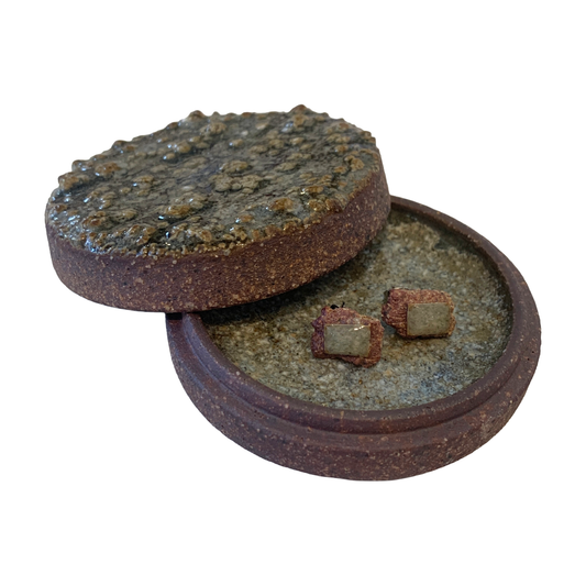 MISA.CO | 'Glazed Ceramic Jewellery Box' | Japanese Clay / Smoked-fired