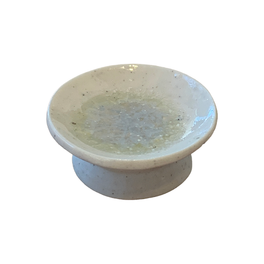 MISA.CO | 'White Ceramic Jewellery + Candle Plate' | Japanese Clay