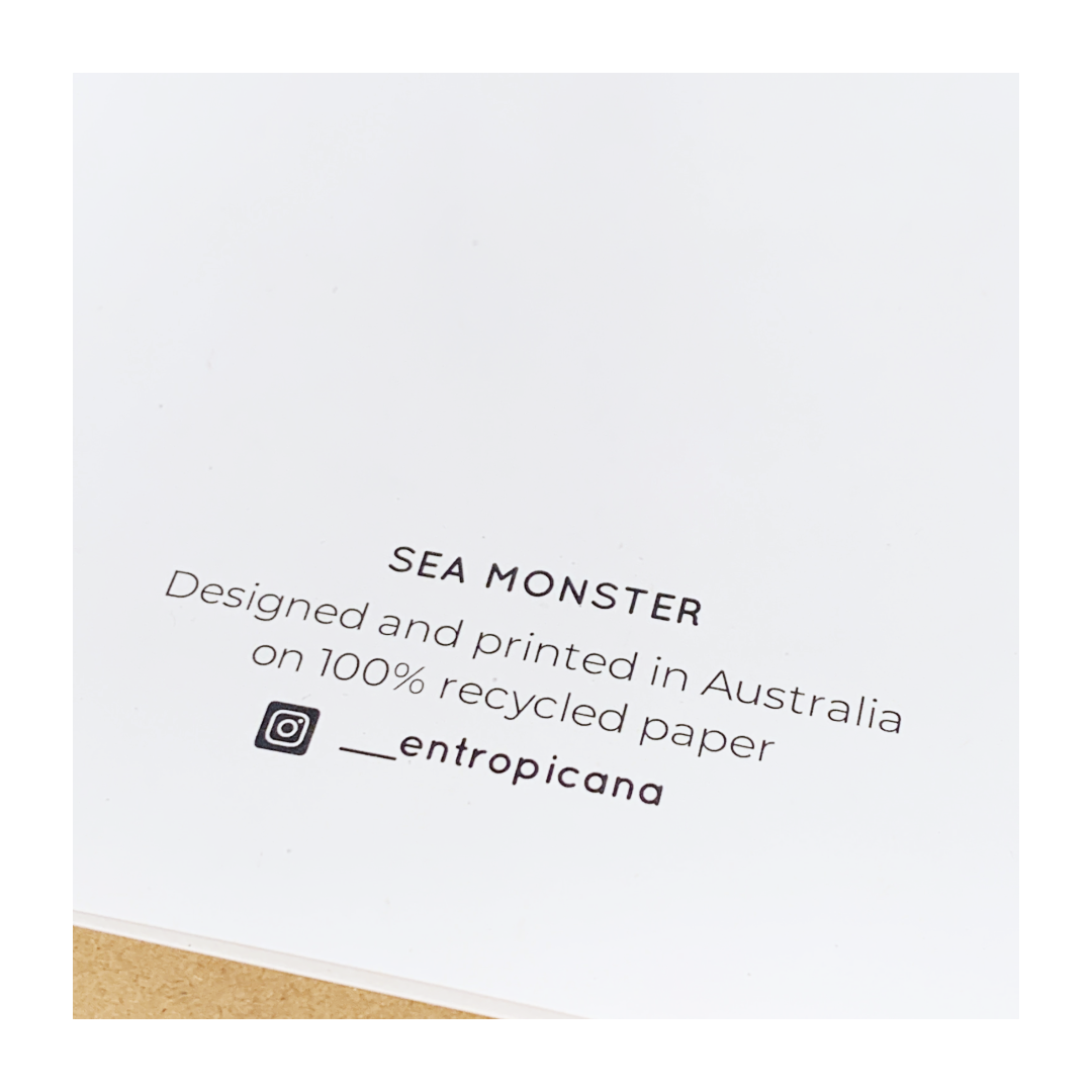 HANNAH MURRAY | 'Sea Monster' | Gift Card / Recycled paper