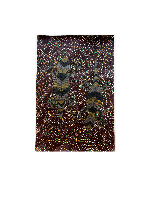 MARK STELLA | ‘Geckos on the Brown Earth’  | Acrylic on can