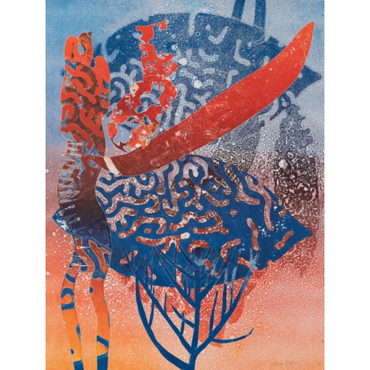 ARONE MEEKS | 'Blue I' | c.2019 | Monoprint  | Paper: 800 x 605 mm