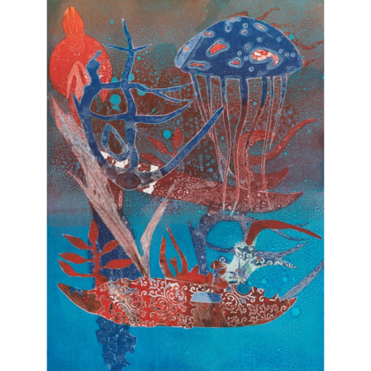 ARONE MEEKS | 'Blu II' | c.2019 | Monoprint  | Paper: 800 x 610 mm