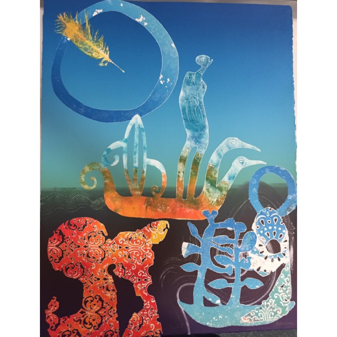 ARONE MEEKS | 'Together' | 2020 | Monoprint | Paper: 800 x 610 mm