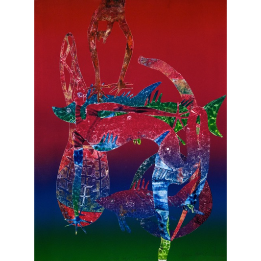 ARONE MEEKS | 'White Coral Spawning'  | 2013 | Monoprint | Paper: 800 x 600 mm