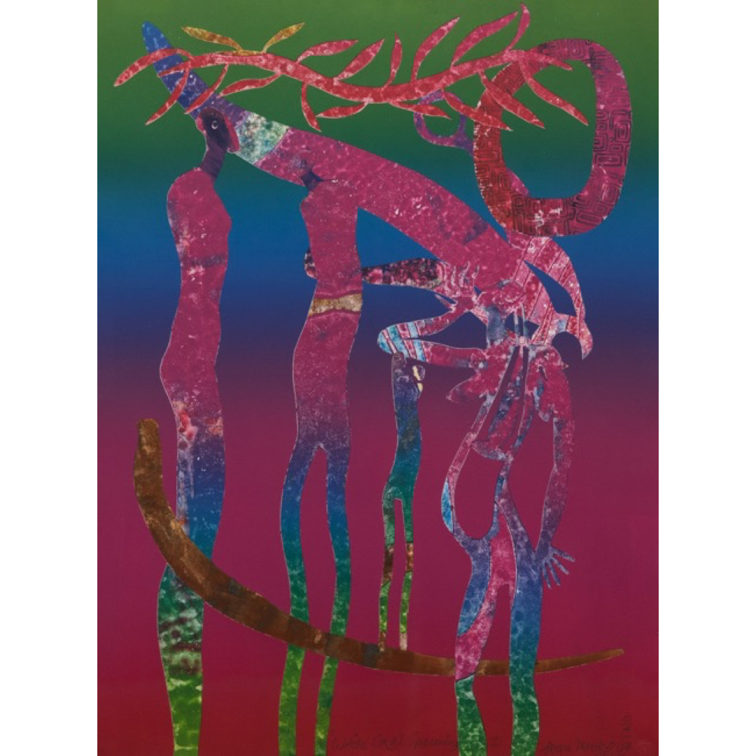 ARONE MEEKS | 'White Coral Spawning V' | 2013 | Monoprint | Paper: 800 x 600 mm