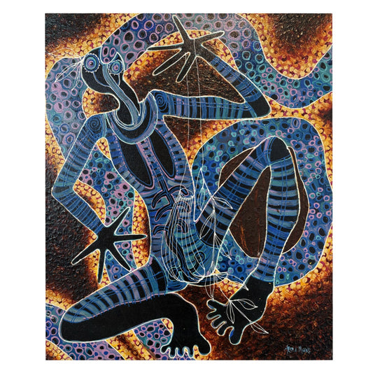 ARONE MEEKS | 'Coral Spawning' | 2015 | Acrylic on canvas | Frame: 600 x 500 x 20 mm