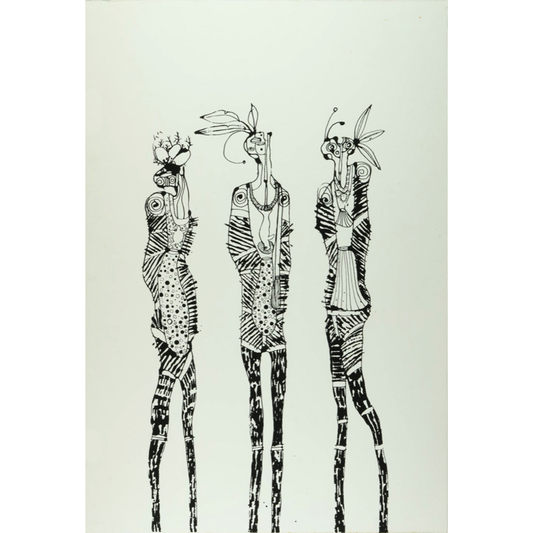 ARONE  MEEKS | 'Untitled (three figures singing up country)' | 2011 | Screenprint