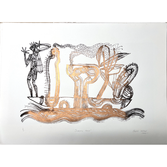 ARONE MEEKS | 'Journey Home' | 2011 | Screenprint | Metalic ink | Paper: 560 x 760 mm