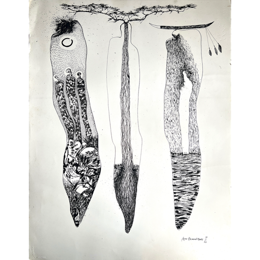 ARONE MEEKS | 'Big Wet II' | 2004 | Black ink on paper | Paper: 770 x 570 mm
