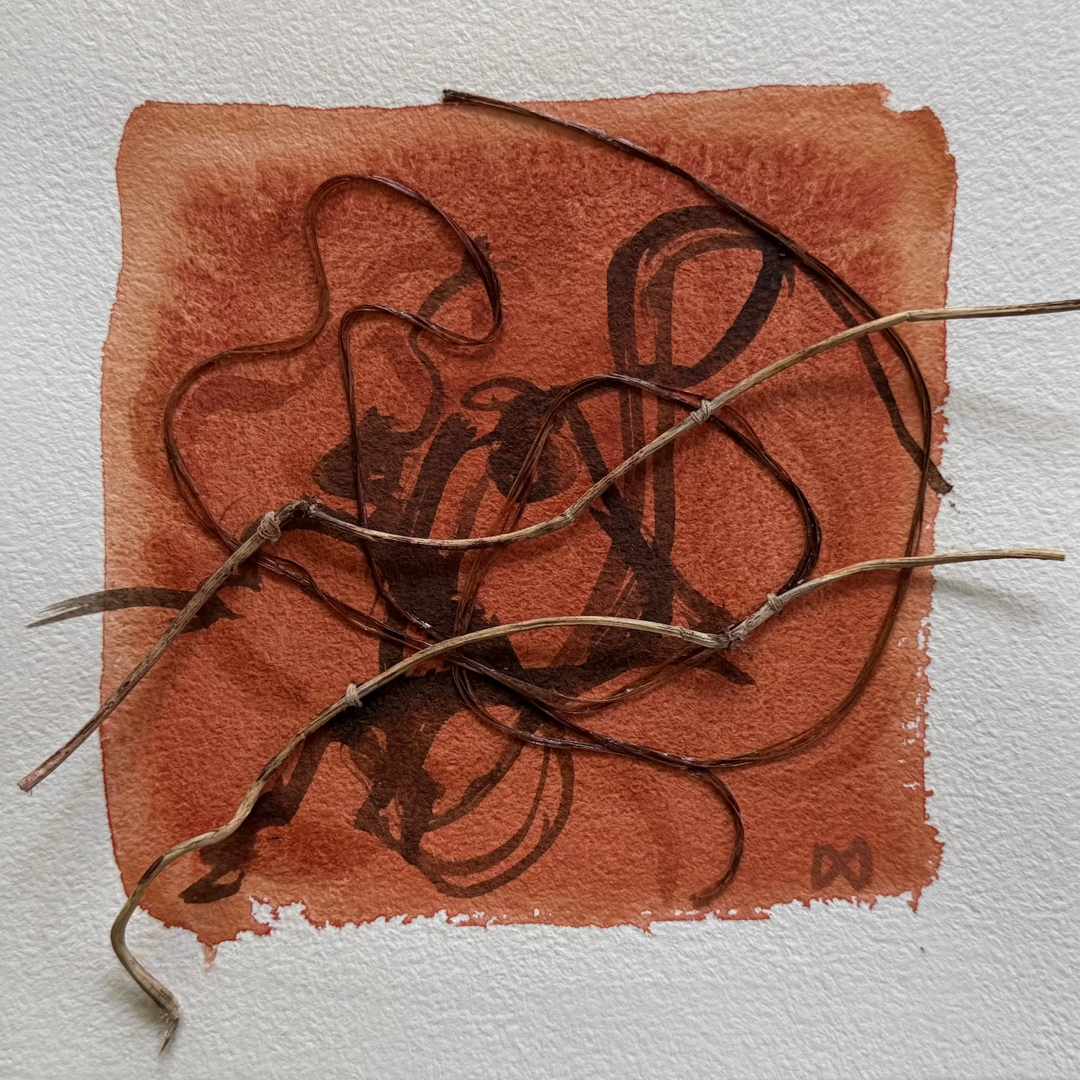 MELISSA WATERS | 'Connection' 7 | 2026 | mixed media on paper | Paper: 190 x 190 mm