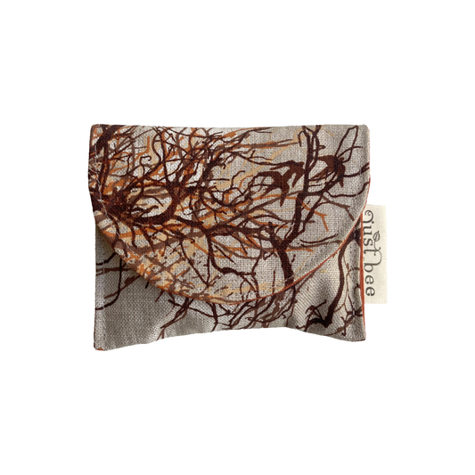 JUST BEE DESIGNS | ‘Tree Branches’ Pouchlet / Wallet’ | Pure linen / handprinted