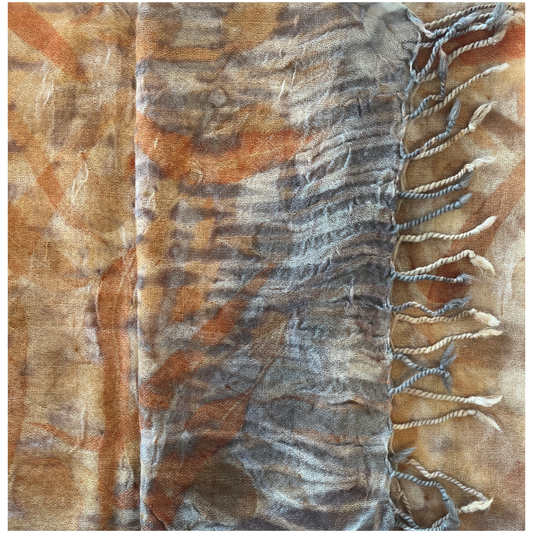 BIRDTRIBE WEARABLE ART | 'Native Plant Dyed Scarves - VI' | Silk/wool blend