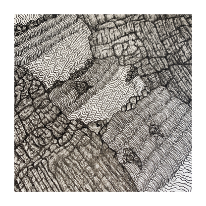 PETER B MORRISON | ‘Waterfall in NT’ | Pen + Ink drawing | 2023 | 60 (h) x 40 (w) cm