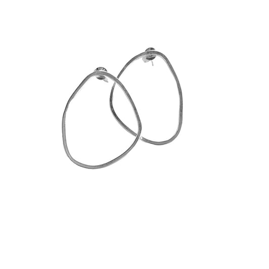 BREATH AND ESSENCE| ‘Small Organic Hoop studs’ | 925 silver