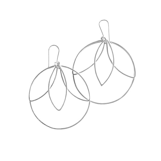 BREATH AND ESSENCE | Lotus Hoop earrings | 925 silver