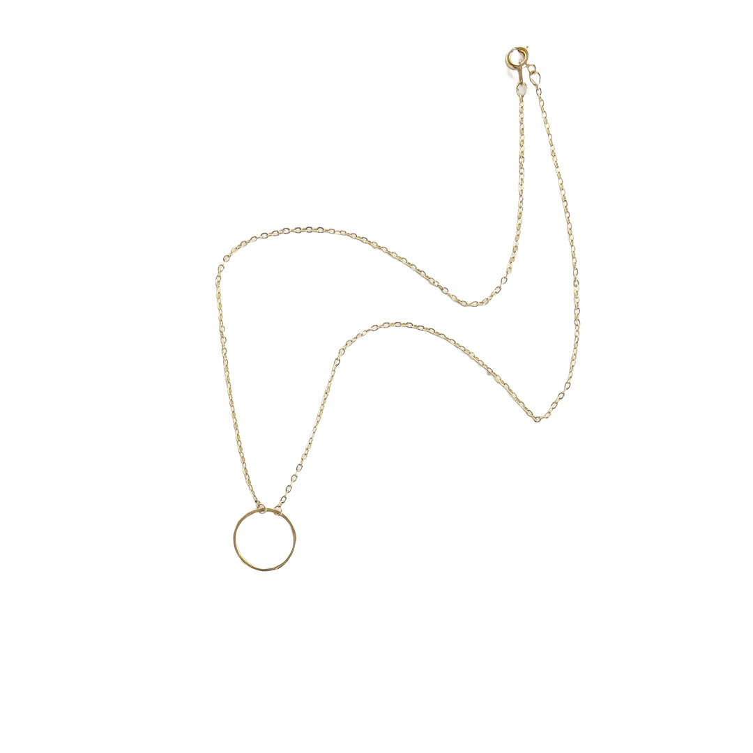 BREATH AND ESSENCE | ‘Gold Ananta pendant’| 9 carat gold on gold plated chain