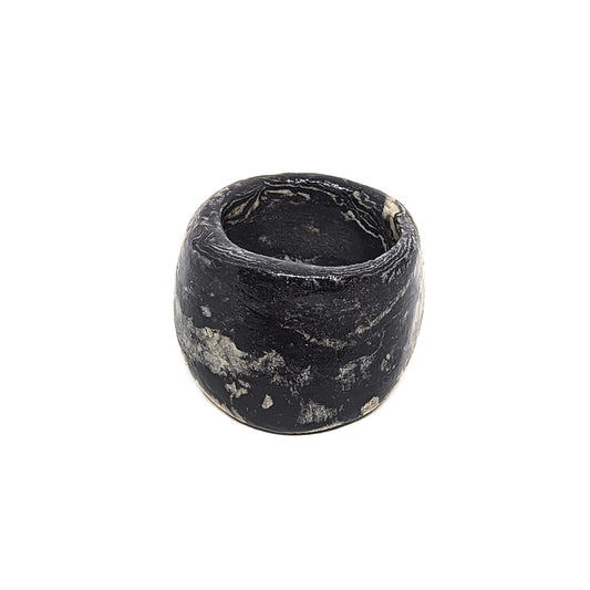 MALKI STUDIO | ‘Basalt Ring (2)’ | White and black clay