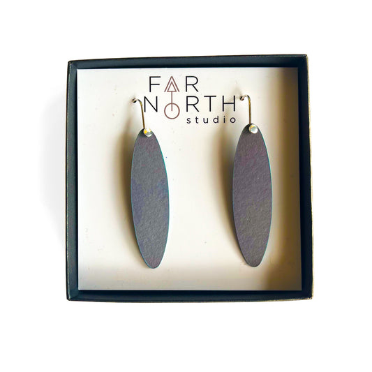 FAR NORTH STUDIO | ‘Waterfall Earrings’ | Pale Blue Supernova | Titanium & sterling silver
