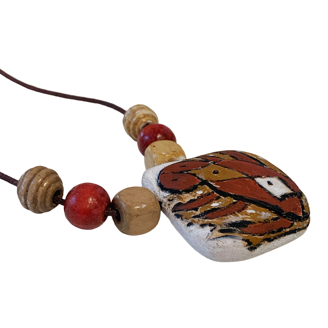 PHILIP DENHAM - Girringun Art Centre | 'Bagu Necklace' | Milky pine