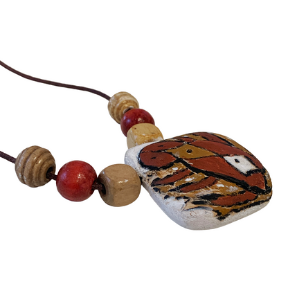 PHILIP DENHAM - Girringun Art Centre | 'Bagu Necklace' | Milky pine