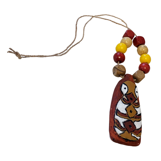 PHILIP DENHAM - Girringun Art Centre | 'Bagu Necklace (2)' | Milky pine