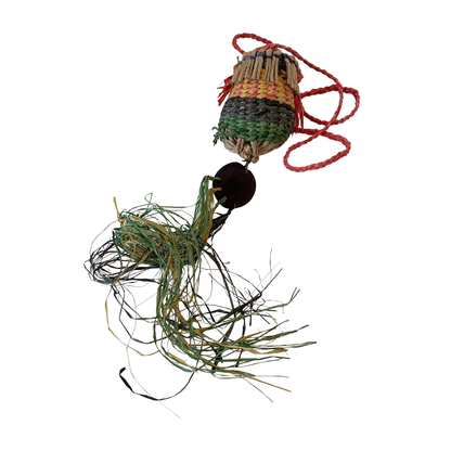 PAULA SAVAGE - Moa Island | 'Migi Bag #420' | Woven rafia + jute | 9 x 9 cm