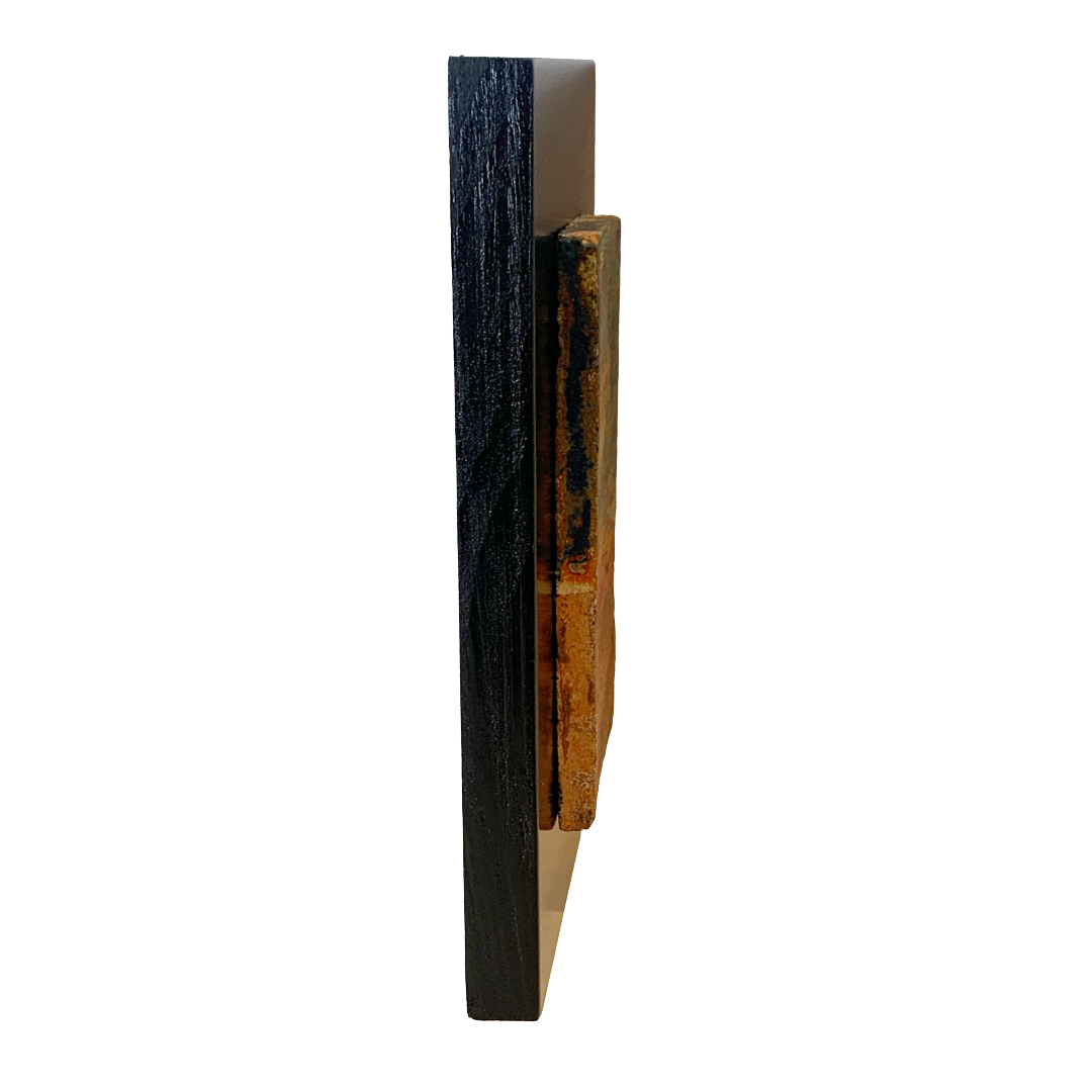 MALKI STUDIO | 'Captured Light 5' | Ceramic wall art on board | Multiple glaze firings