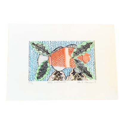 PETER B MORRISON | ‘RED EMPEROR’ TP1/2 | Etching / watercolour