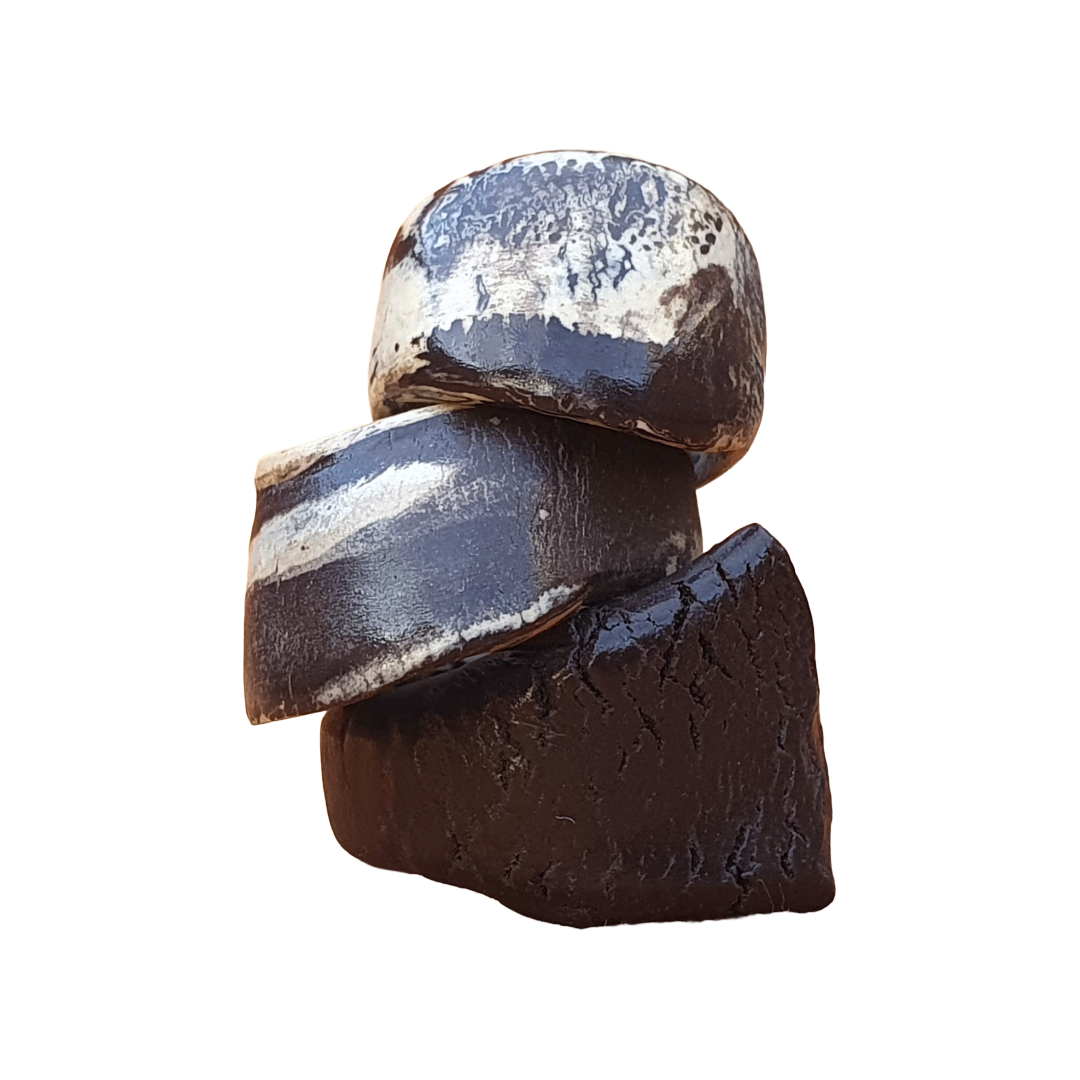 MALKI STUDIO | | ‘Basalt ring 4’ | Handmade high fired black & white clay