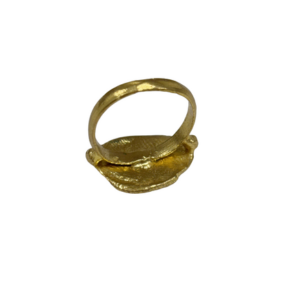 ARTIZ | 'Seal Ring '- Goats | Gold plated bronze