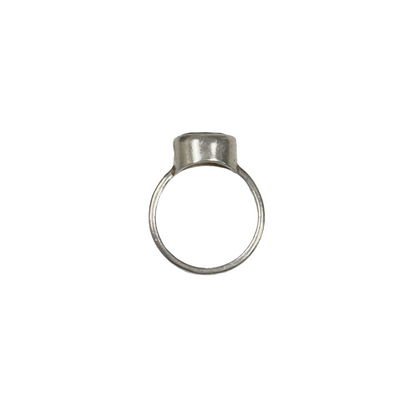 ARTIZ | 'Faceted Gem Ring' | Oval Stone | Silver + tourmaline