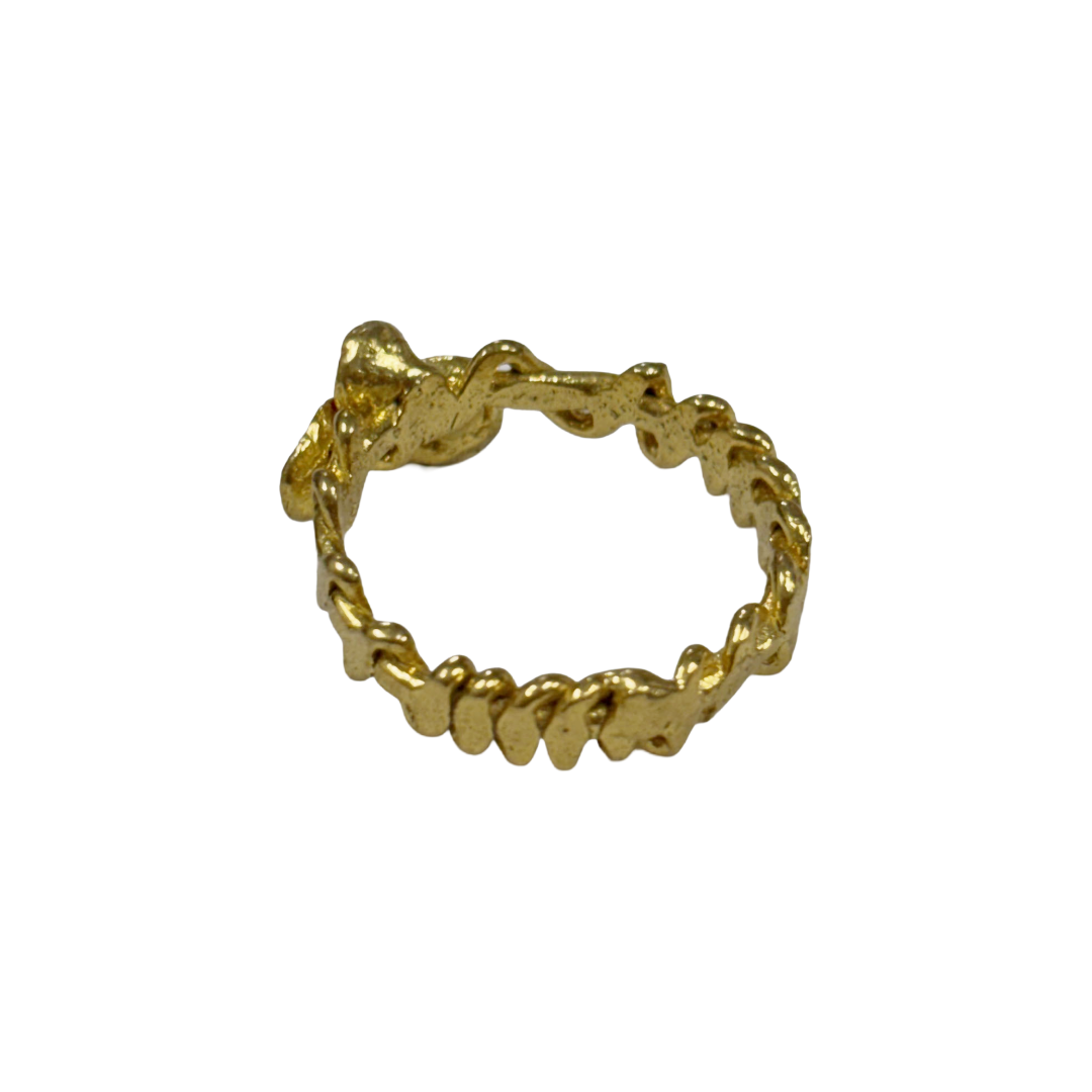 ARTIZ | 'Nazar Wrapped Band Ring' | blue, red, green evil eyes | gold plated bronze / enamel