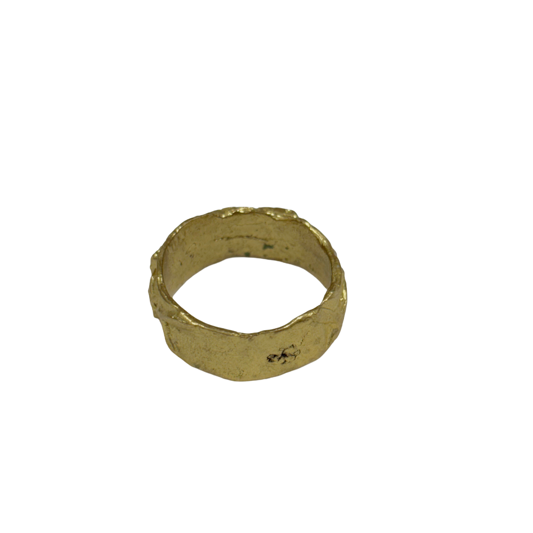 ARTIZ | 'Triple Nazar Ring' | blue, red, green evil eyes | Enamel + bronze