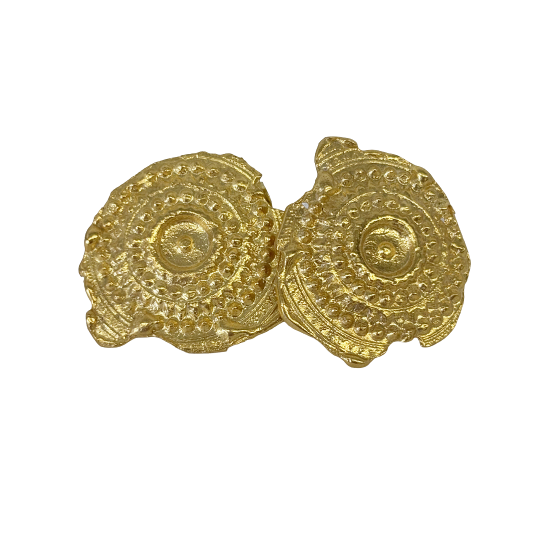 ARTIZ | ‘Spiral Fragment’ Earrings | Gold-plated bronze