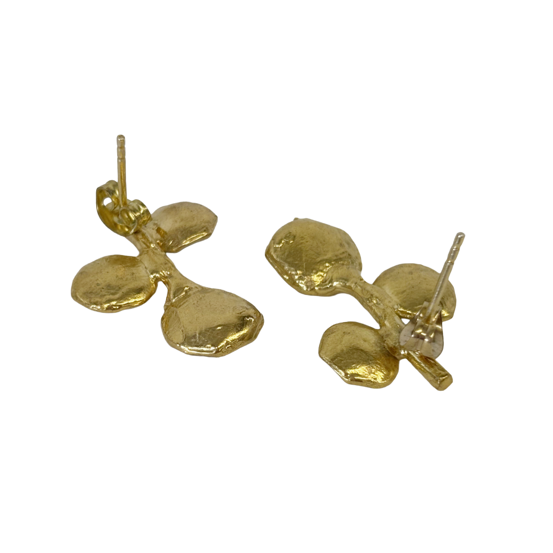 ARTIZ | ‘Branching Evil Eye Earrings’- Blue | Bronze / enamel
