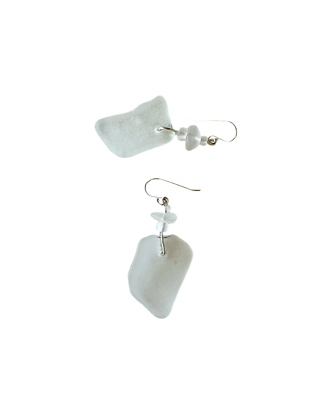 WILD THINGS | ‘Heart of Glass Earrings – White (6)’ | Beach glass