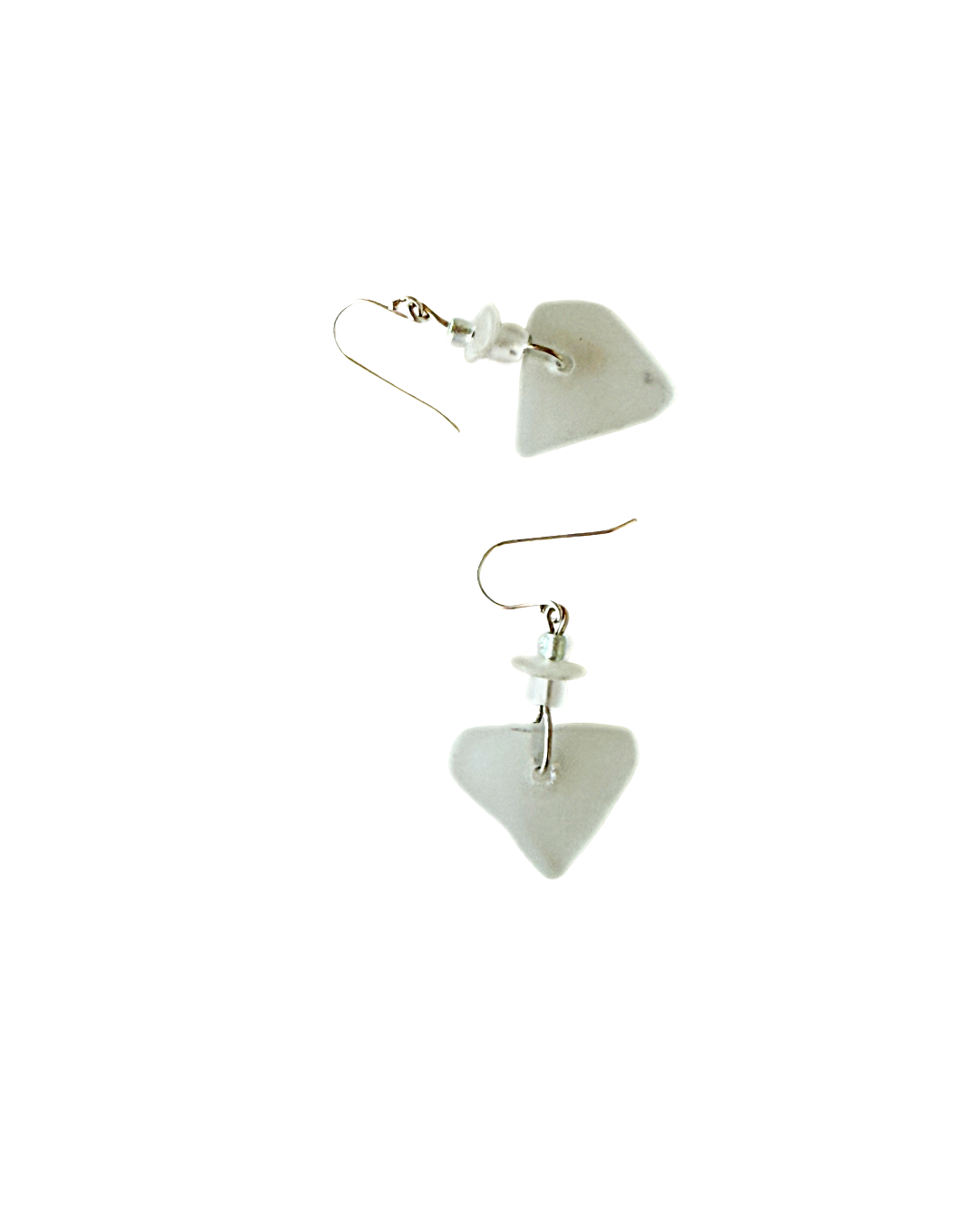 WILD THINGS | ‘Heart of Glass Earrings – White (7)’ | Beach glass