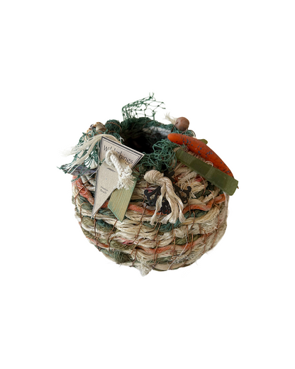 WILD THINGS | ‘Rockpool’ (small ) Basket | Recycled + found objects / copper  | Green