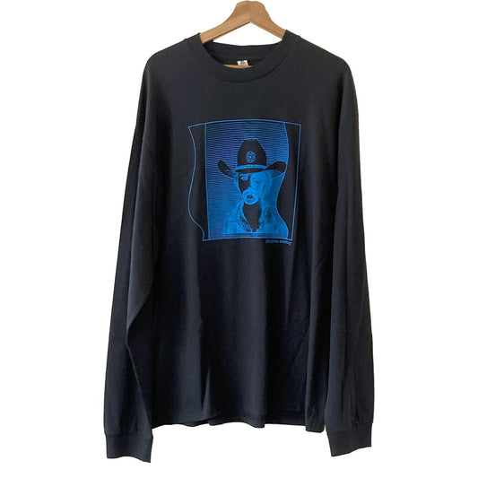 POLY GONE COWBOY | 'Goatee Man' | Long sleeved T-shirt | Black