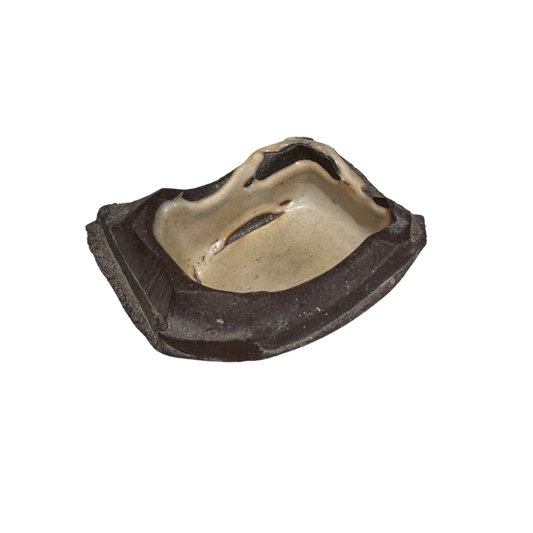 SERVICE CERAMICS | ‘Trinket Dish 4’ | Ash Glaze / woodfired in India stoneware