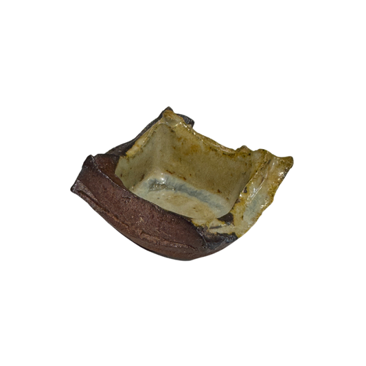 SERVICE CERAMICS | ‘Trinket Dish 7’ | Ash Glaze / woodfired in India stoneware | 3 (h) x 7 (w) cm