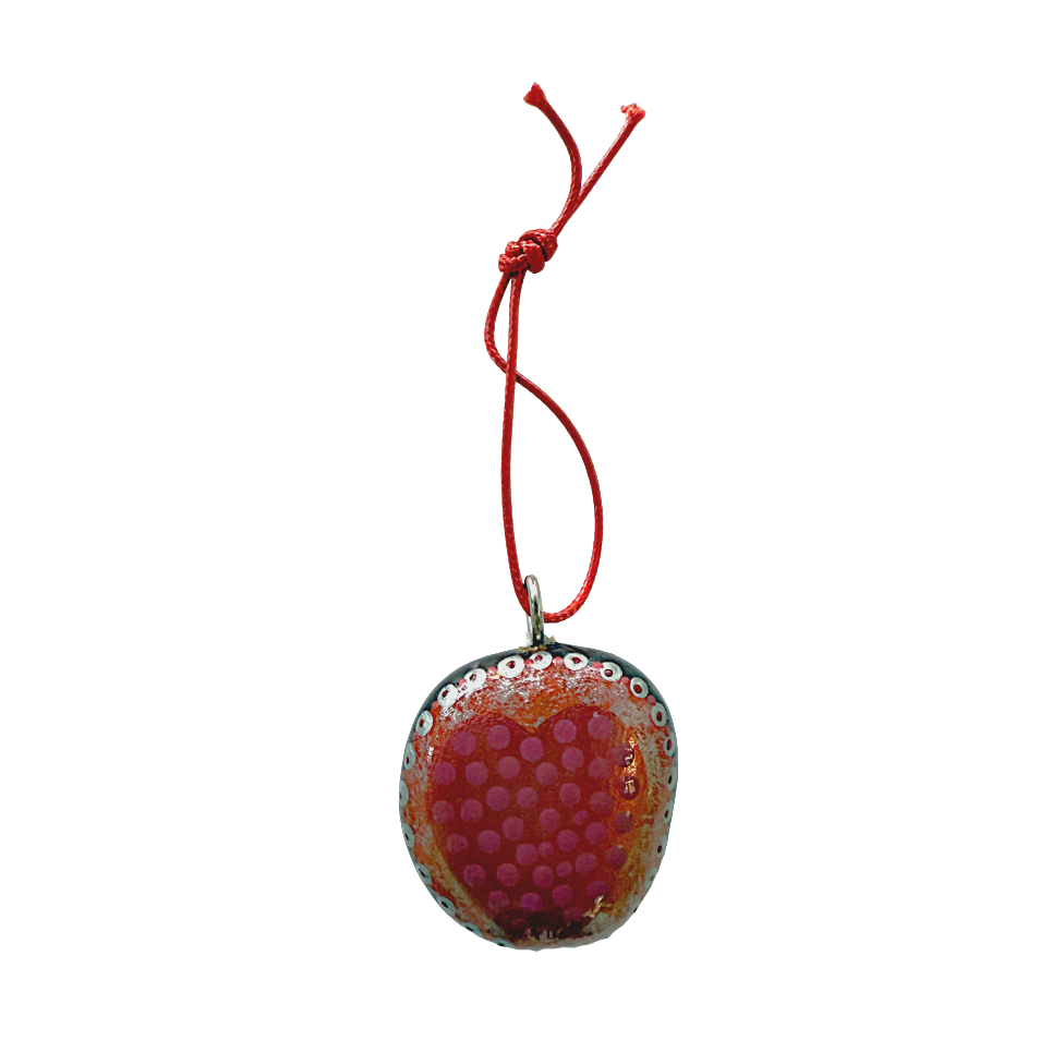 SHERYL J BURCHILL |  'Xmas Bauble (15)' | Hand-painted Burnie Bean