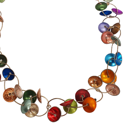 ALISON McDONALD | ‘Aliware Sue Necklace’ | Sterling silver & reclaimed anodised aluminium saucepan lids