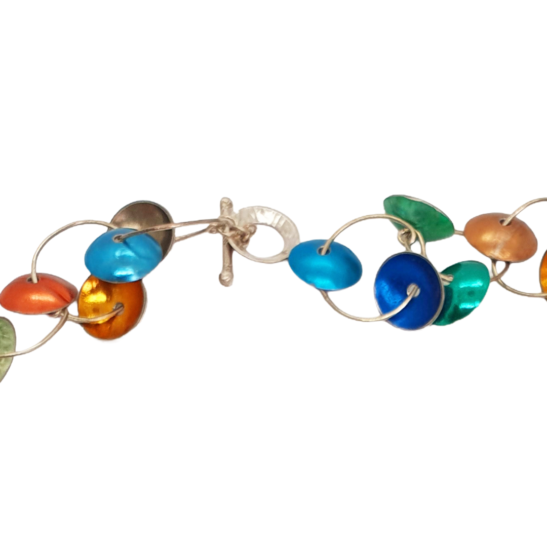 ALISON McDONALD | ‘Aliware Sue Necklace’ | Sterling silver & reclaimed anodised aluminium saucepan lids