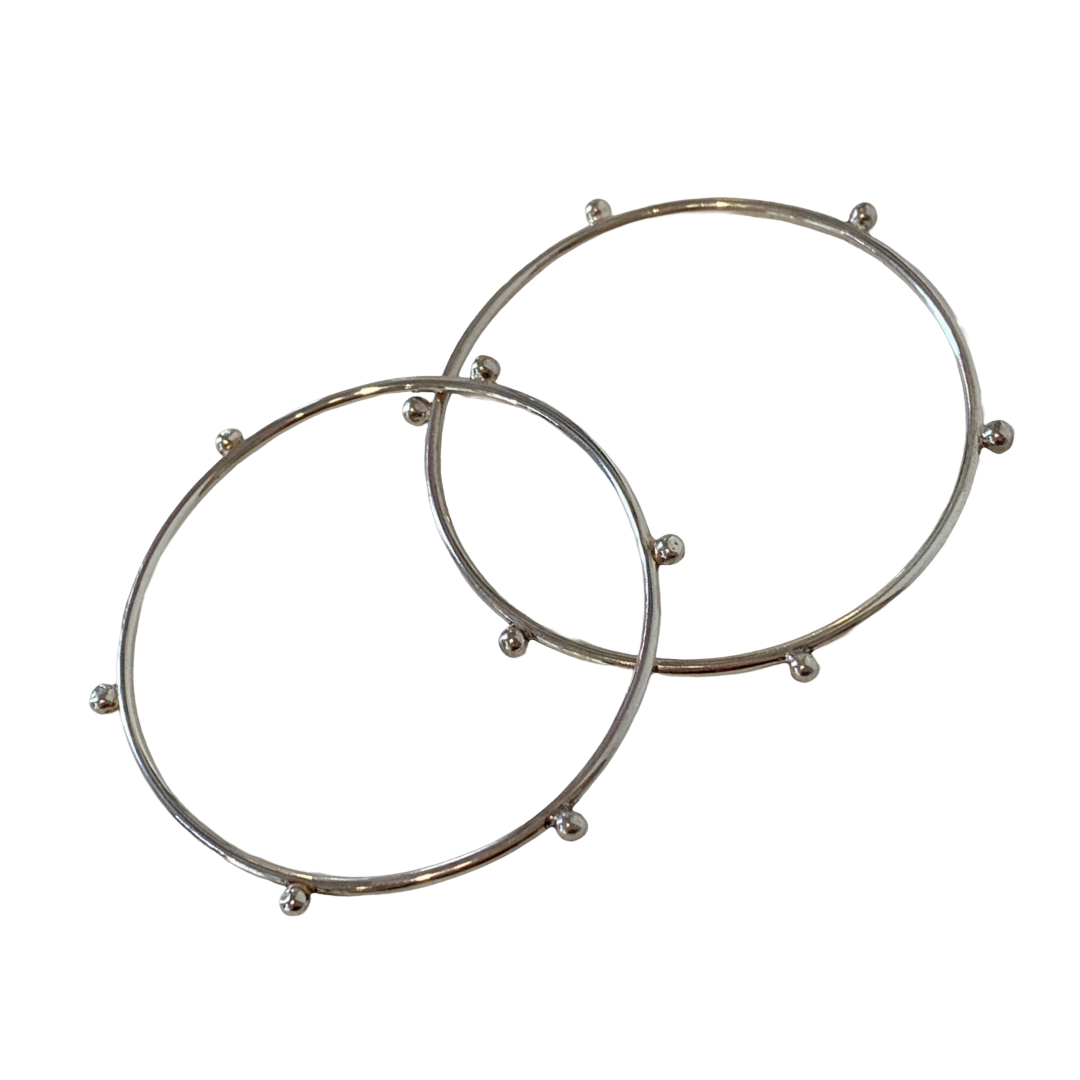WILD CHARM JEWELLERY | ‘Seed Bangle’ | Large | Recycled / sterling silver