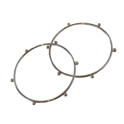 WILD CHARM JEWELLERY | ‘Seed Bangle’ | Small | Recycled & sterling silver